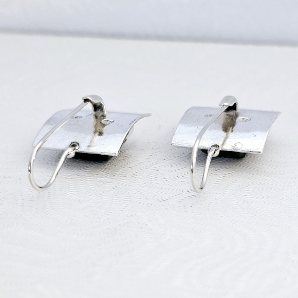 Rare Silpada Sterling Silver Labradorite Square Earrings W0882 - Picture 10 of 16